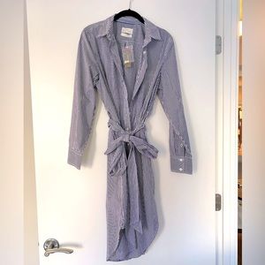 JCrew Navy Striped Shirtdress - Size 8